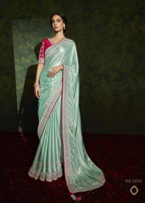 Aaliya Fancy Fabric With Stitched Border saree 5205
