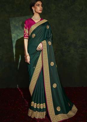 Aaliya Fancy Fabric With Stitched Border saree 5211