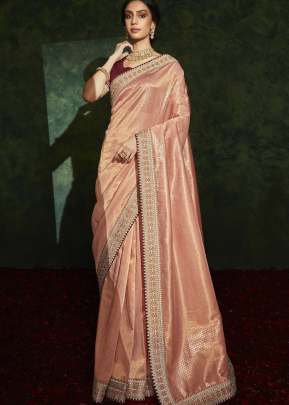 Aaliya Fancy Fabric With Stitched Border saree 5215