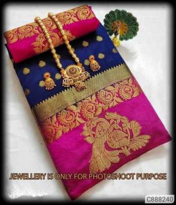 Beautiful Soft Row Silk saree