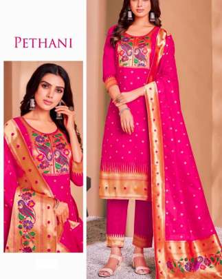 Paithani salvar suit Pink