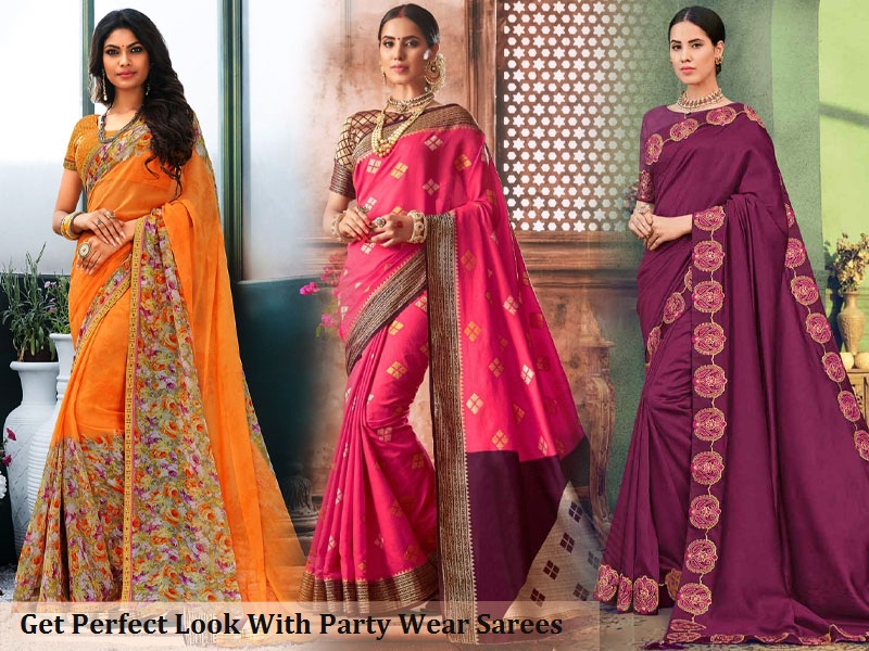 Perfect Look With Party Wear Sarees