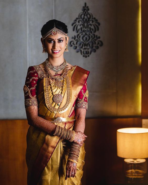 Gold Sarees for weddings: