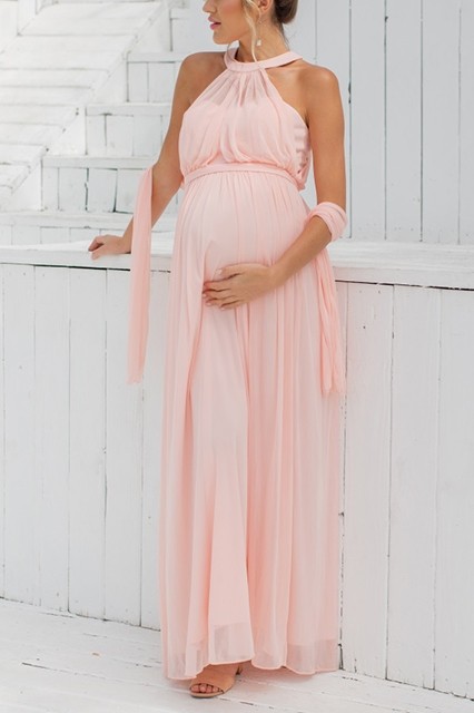 halter dresses for maternity photoshoot