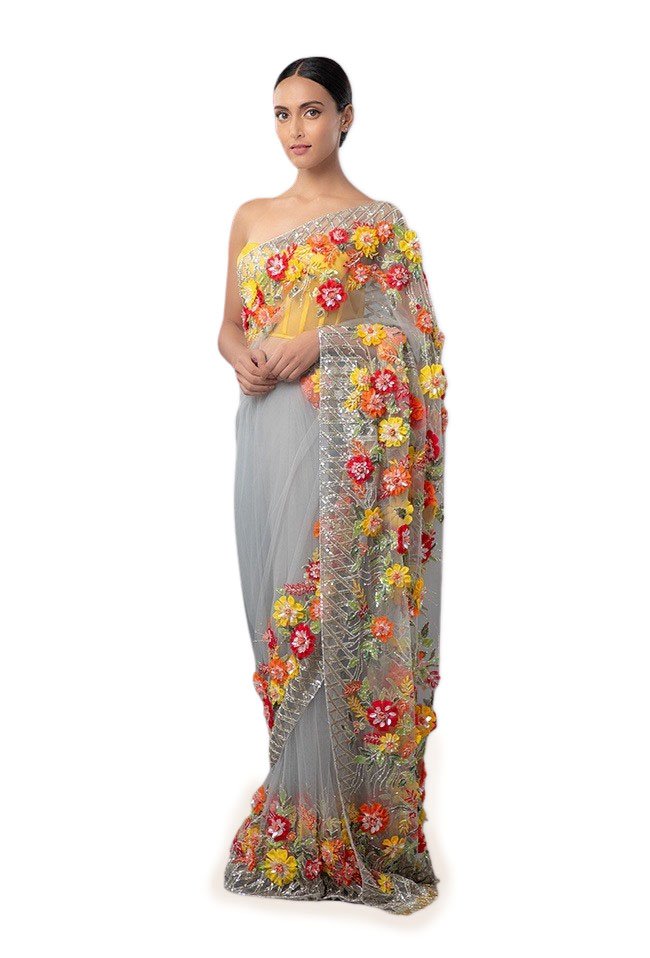 Manish Malhotra Grey sarees