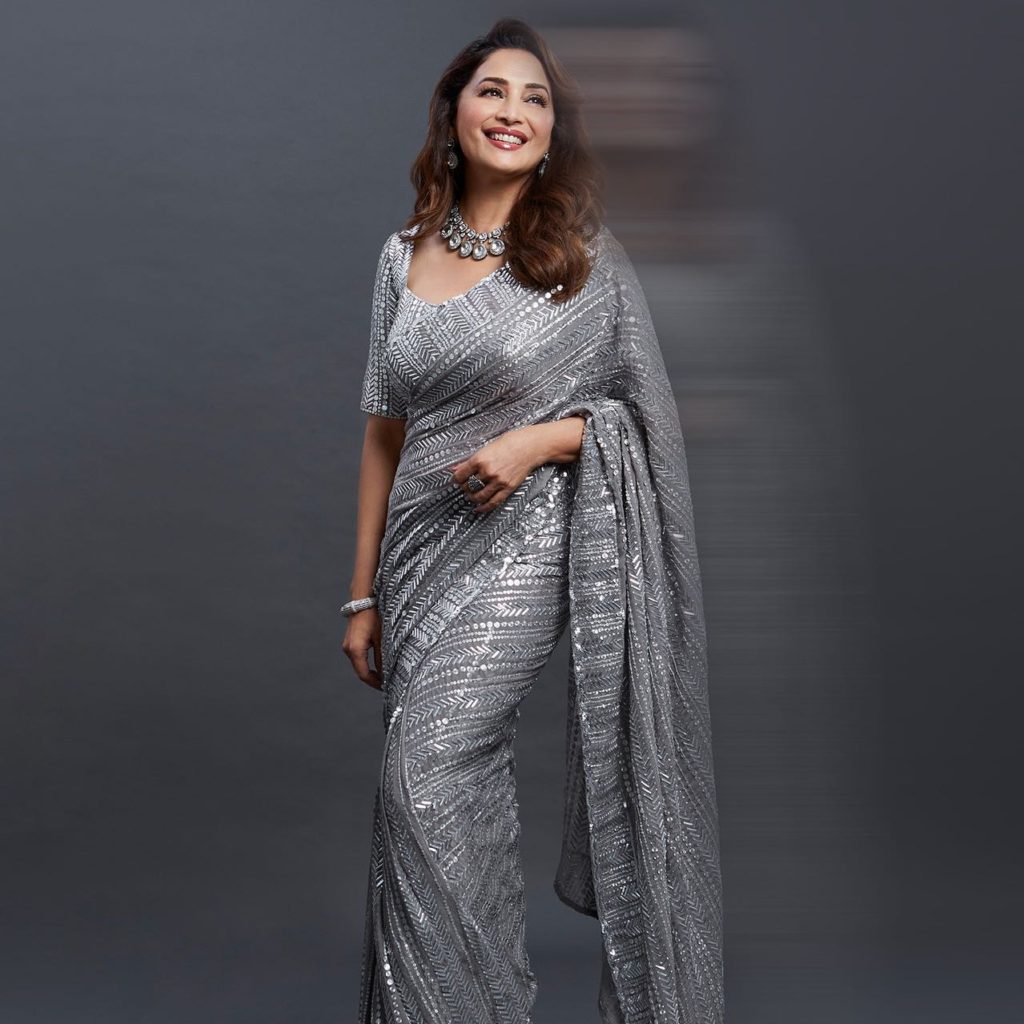 Manish Malhotra Elegance in Grey sarees