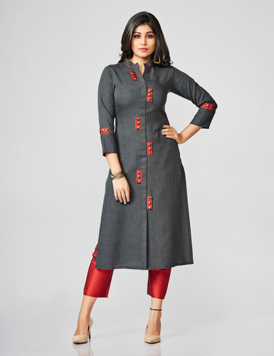 Georgette Off White Kurtas For Women at Best Price From Soch - Off White  Georgette Kurta With Self Embroidery And Sequins