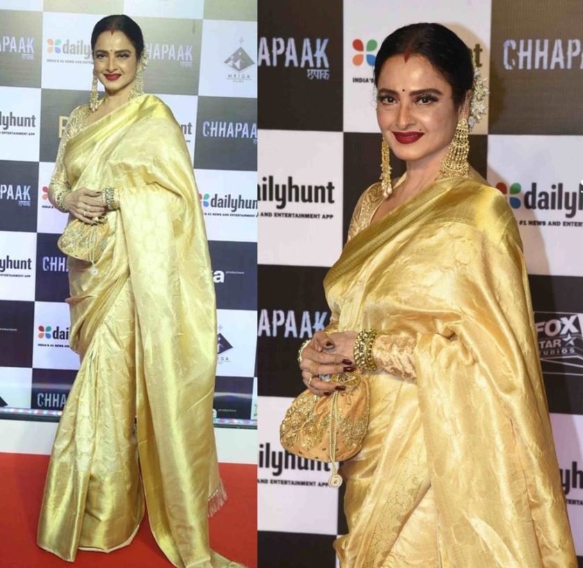 Golden Tissue Silk Saree by Rekha