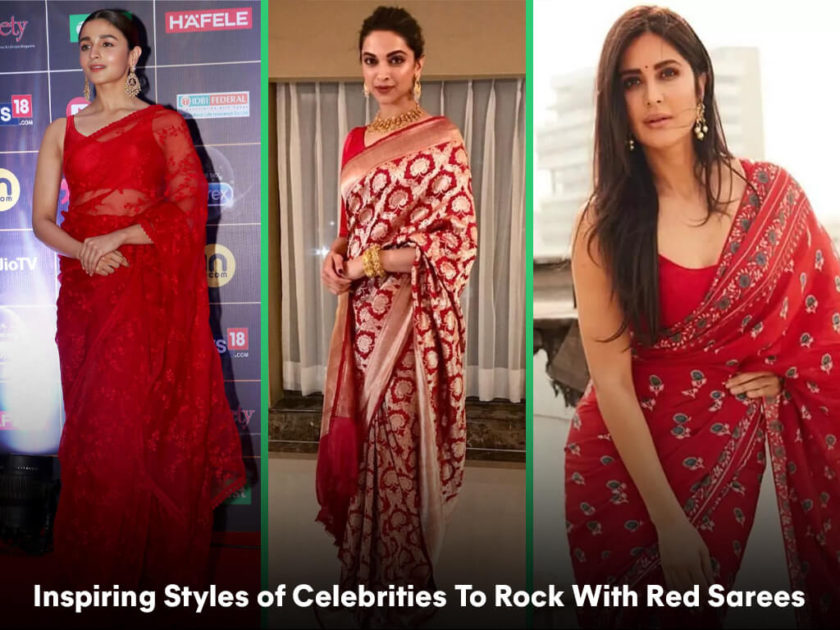 Inspiring Styles of Celebrities To Rock With Red Sarees