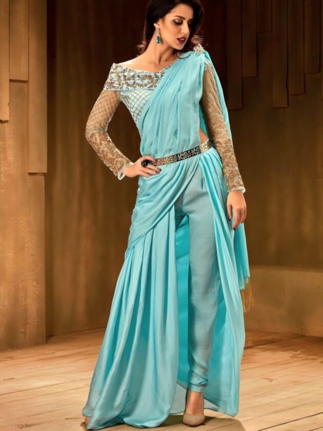 Indo-Western Sarees Draping Styles