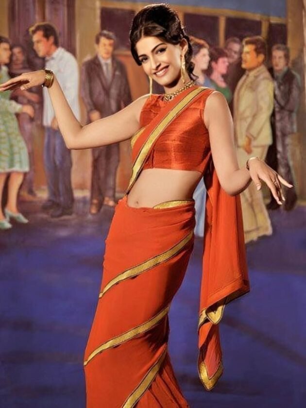 Sonam Kapoor in Mumtaz Draping Style