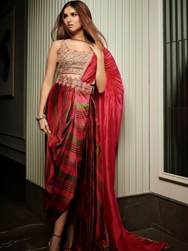 Tara Sutaria in Bollywood Saree Draping Styles
