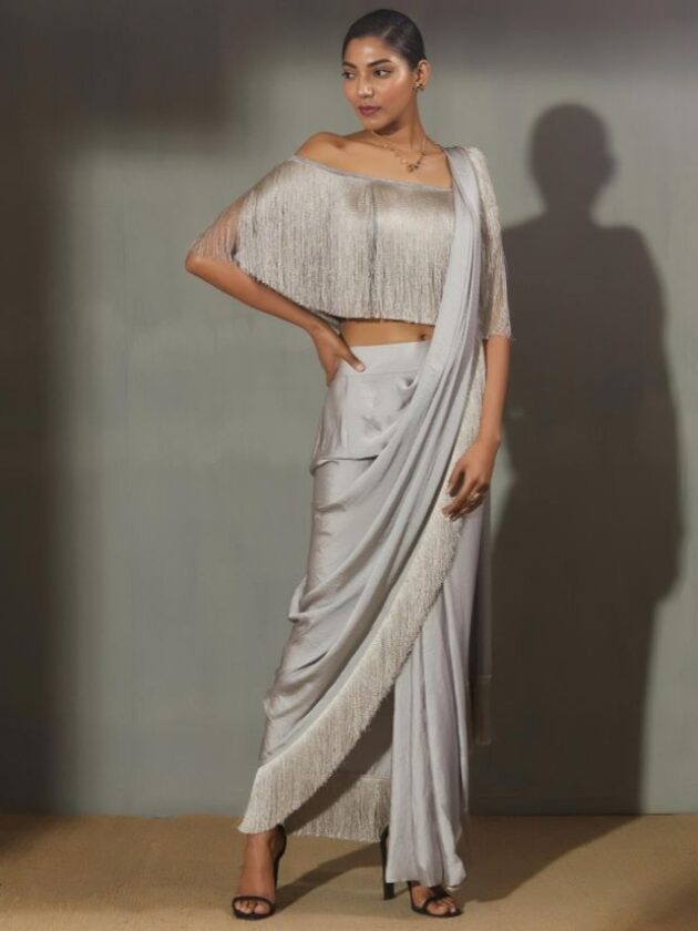 The Fringe Sarees Draping Style For Women