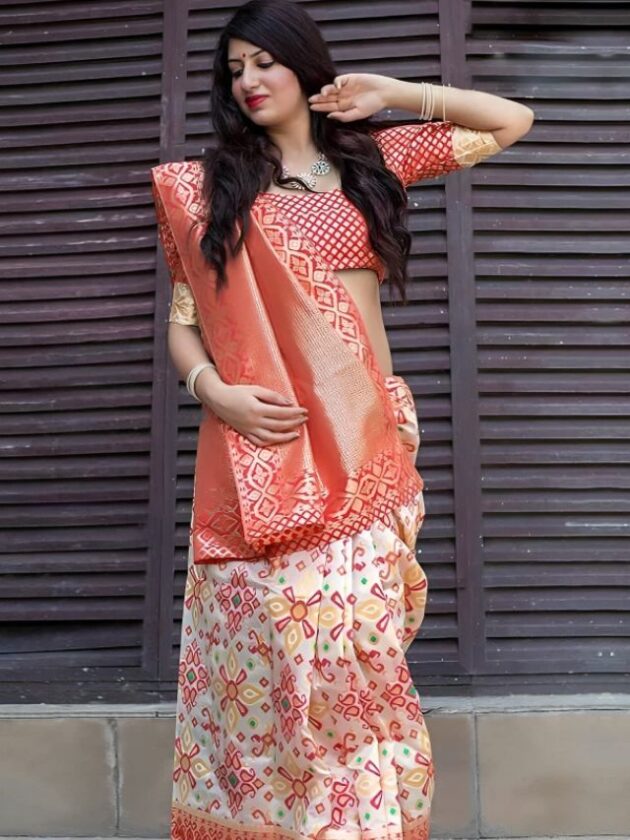 The Half Pleated and Half Open Front Pallu Saree Drape Style
