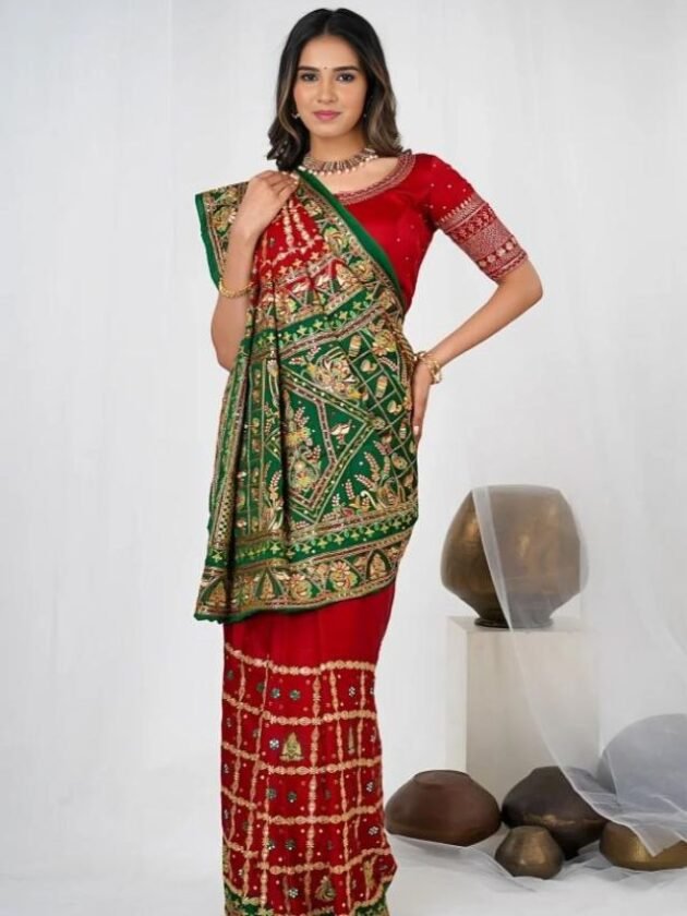 Traditional Gujarati Saree Draping Styles Ideas