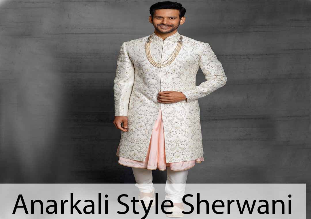 Anarkali Style Sherwani Suit