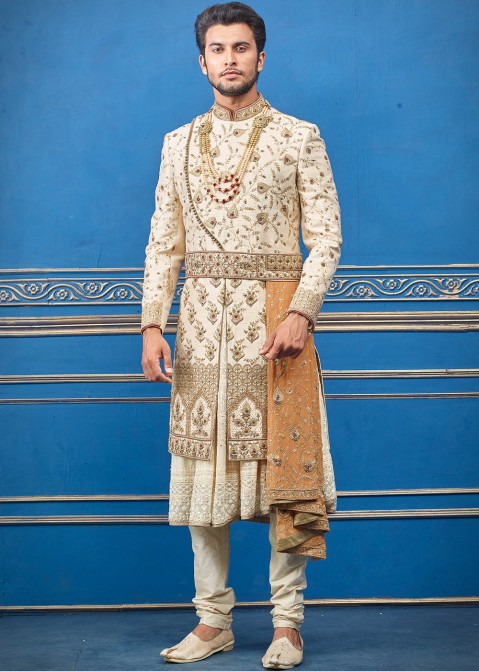 Embroidered Angrakha Suit