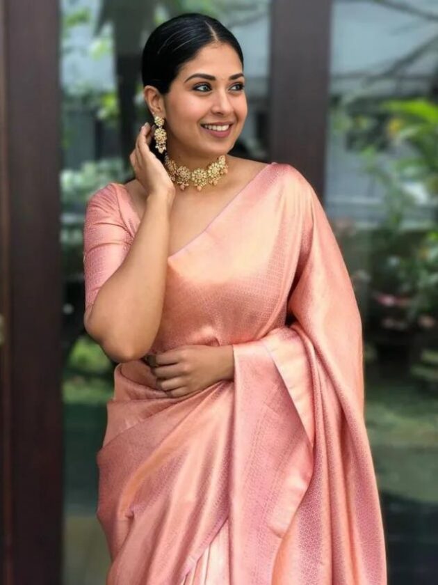 Baby Pink Saree colors for summer