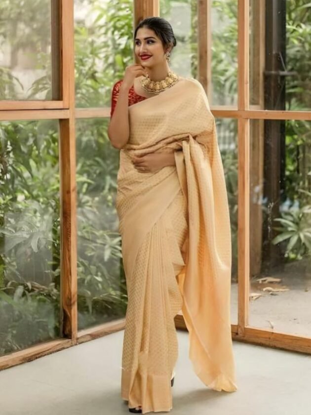 Cream Saree colors for summer