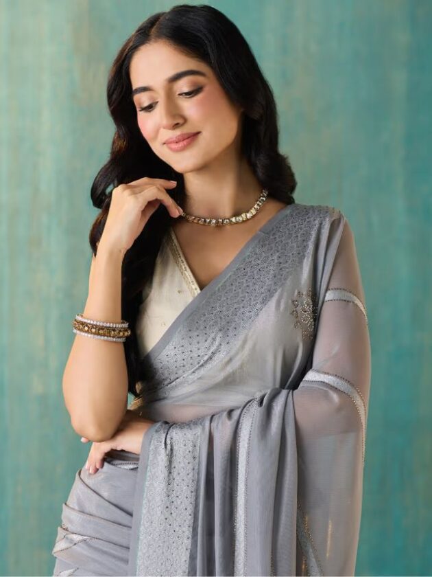 Grey Saree colors for summer