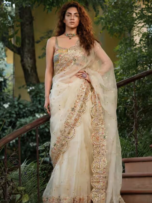 Ivory Saree colors for summer