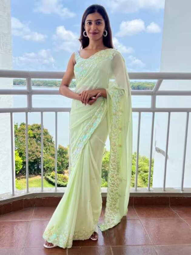 Light Green Saree colors for summer