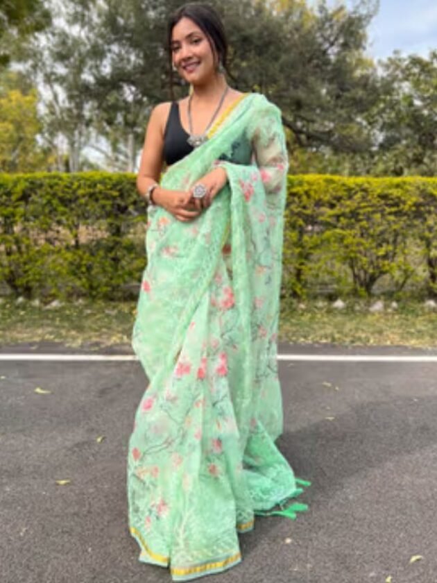 Mint Green saree colors for summer