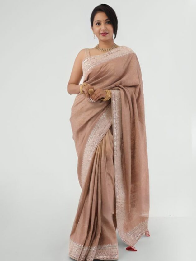 Rose Brown Saree colors for summer