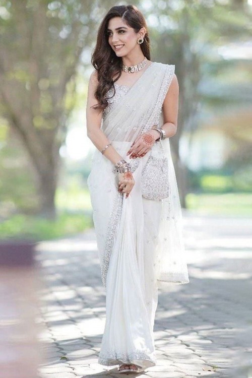 White Sarees For Summer