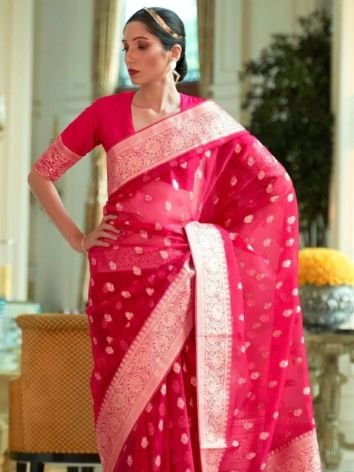 Chanderi Organza Sarees for wedding season