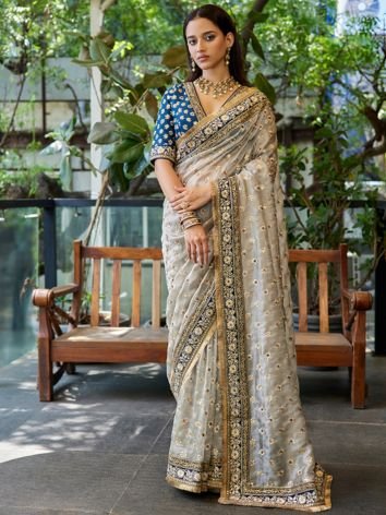 Organza Tissue Saree for Wedding Season