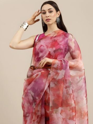 Tie and Dye Organza Sarees for wedding season