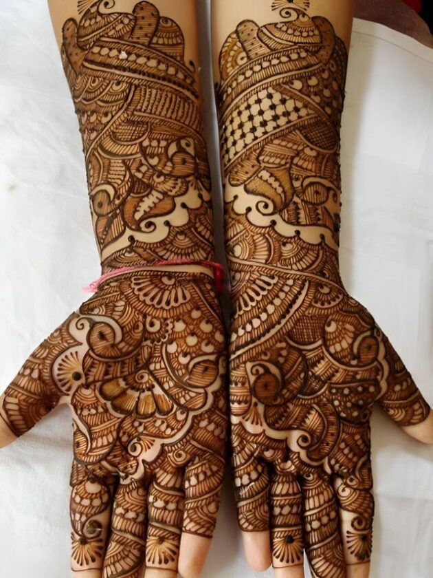 Gujarati Dulhan mehendi designs For wedding