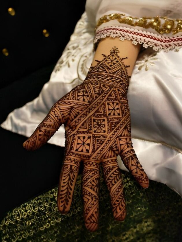 Moroccan geometric mehendi designs For wedding