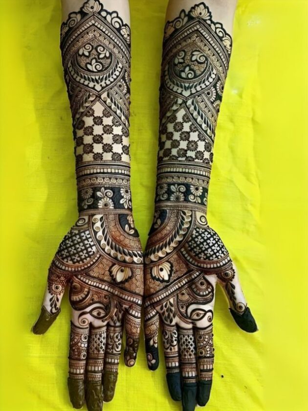 South Indian Bridal mehendi design For wedding