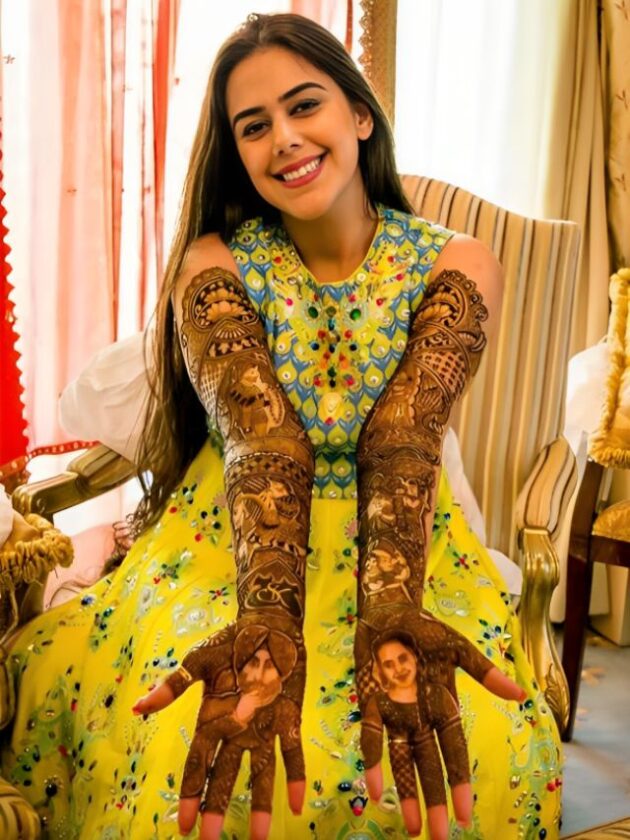 Traditional Punjabi Bridal mehendi design For wedding