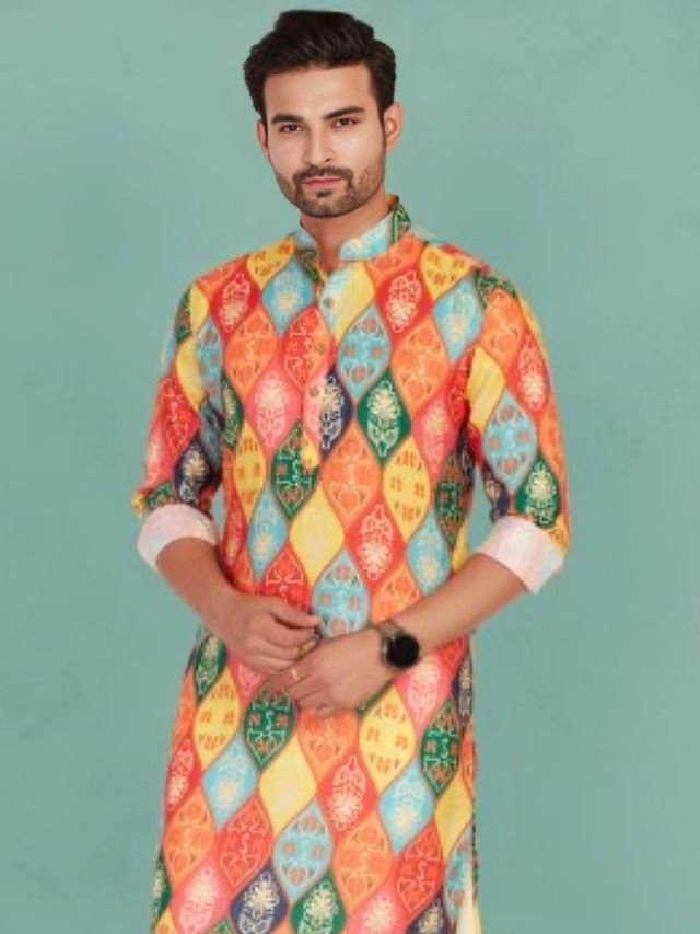 13 Trending Mens Printed Kurtas from Surat to Buy Online