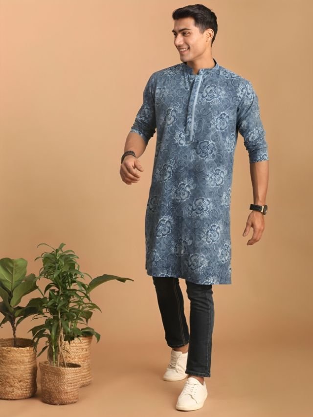 13 Trending Mens Printed Kurtas from Surat to Buy Online