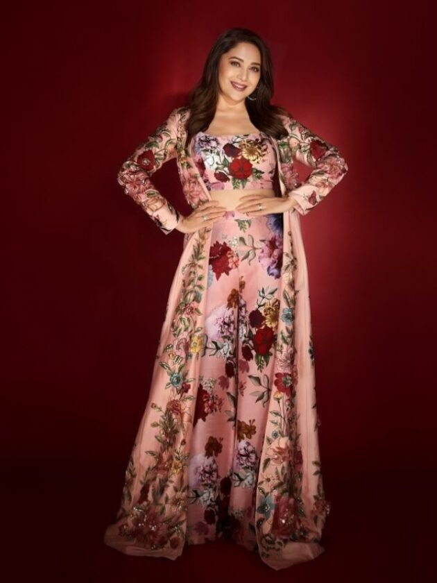 Madhuri Dixit in Layered Co Ord Set Madhuri Dixit in Layered Co-Ord Set