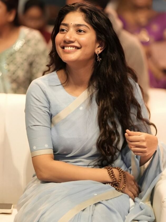 Sai Pallavi in Grey linen Saree Sai Pallavi in Grey linen Saree