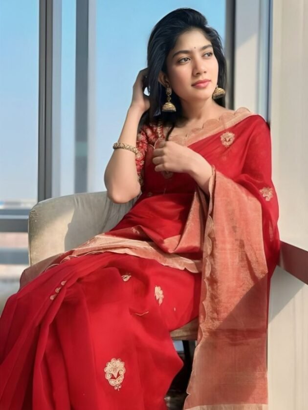 Sai Pallavi in Red Colour Saree Sai Pallavi in Red Colour Saree