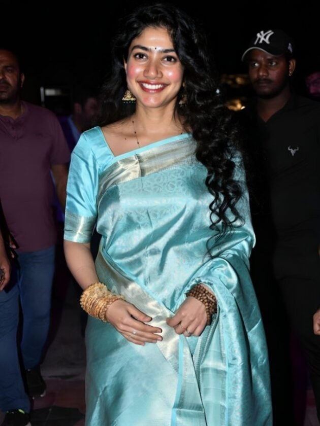 Sai Pallavi in light blue colour silk saree Sai Pallavi in light blue colour silk saree