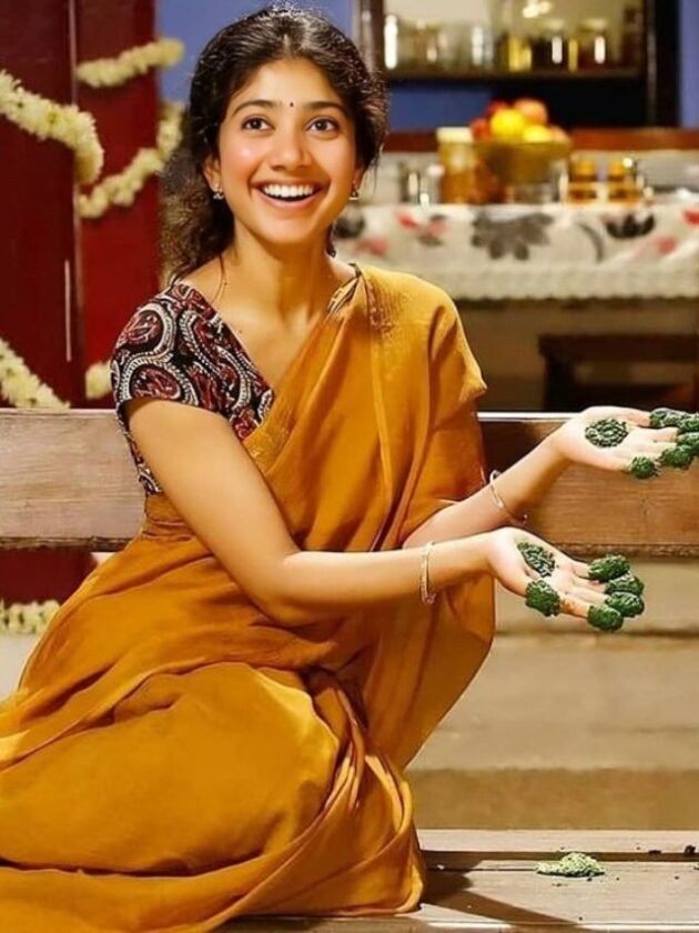Sai Pallavi in simple golden saree Sai Pallavi in simple golden saree