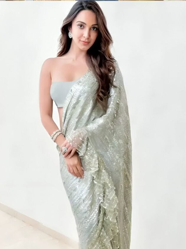 Kiara Advani in Sequin Saree Design Kiara Advani in Sequin Saree Design