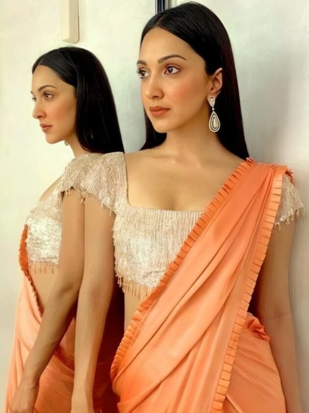 Kiara Advanis Orange Saree Kiara Advani’s Orange Saree