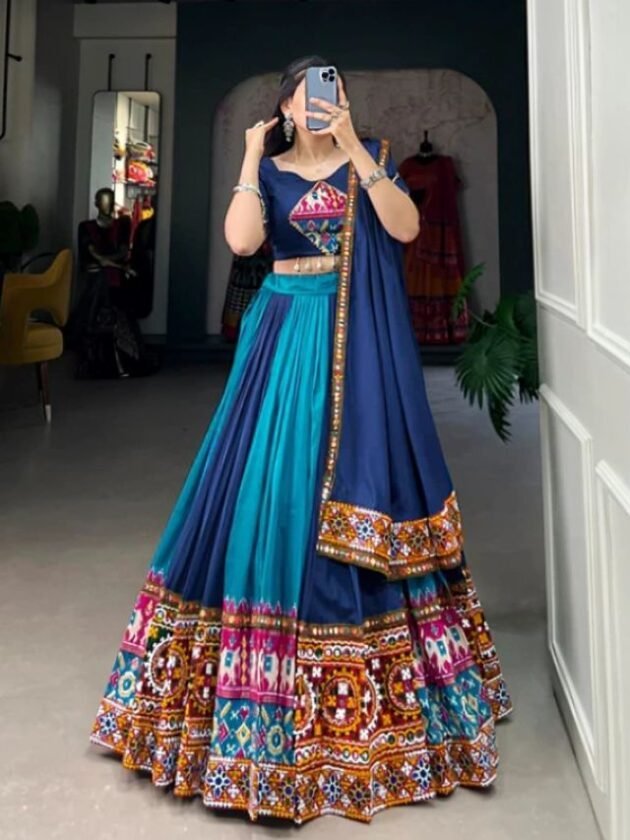 One Side Tuck Navratri lehenga choli One Side Tuck Navratri lehenga choli