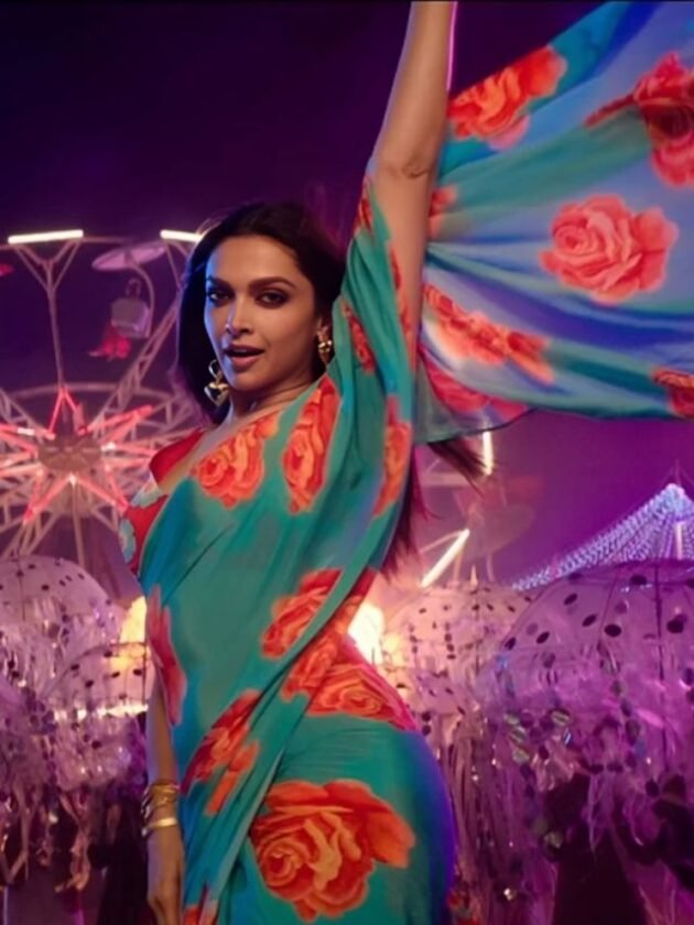 Deepika Padukone in Floral Sarees