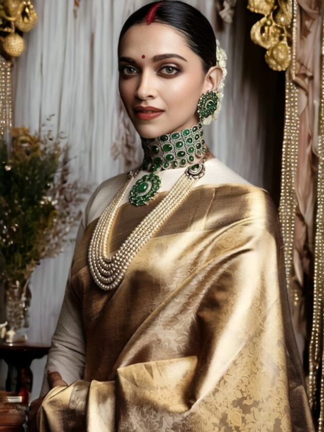 Deepika Padukone in Kanjivaram Saree