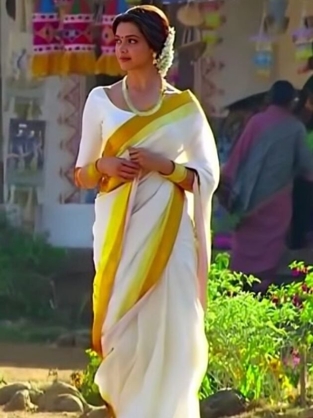 Deepika in Kasavu Saree