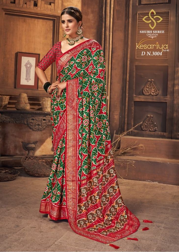 Buy Kesariya Soft Printed Patola at Rs. 1499 online from Fab Funda fancy  sarees : Kesariya -RA